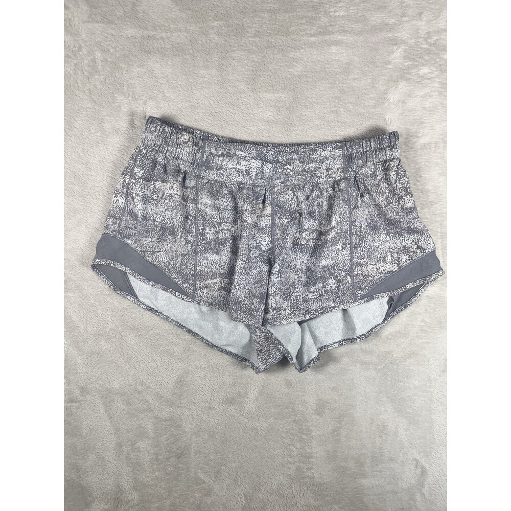 Lululemon Hotty Hot Short II 4" LR 10 Frozen Vista Alpine White Arctic Grey